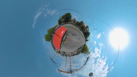 little planet format of munich in germany