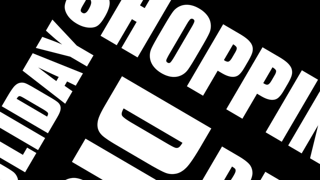 Holiday Shopping Word Cloud - Animation 20 Words