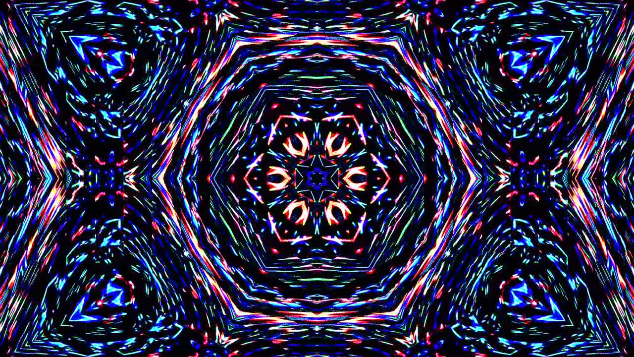 líneas brillantes que establecen el movimiento de la onda, coloridas, sobre un fondo negro