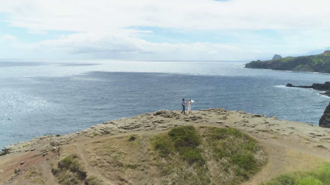 Epic Drone Shot Beautiful dancing Wedding couple