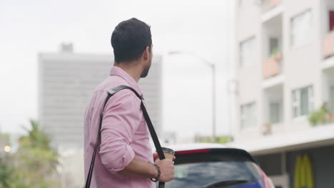 A man in a city setting