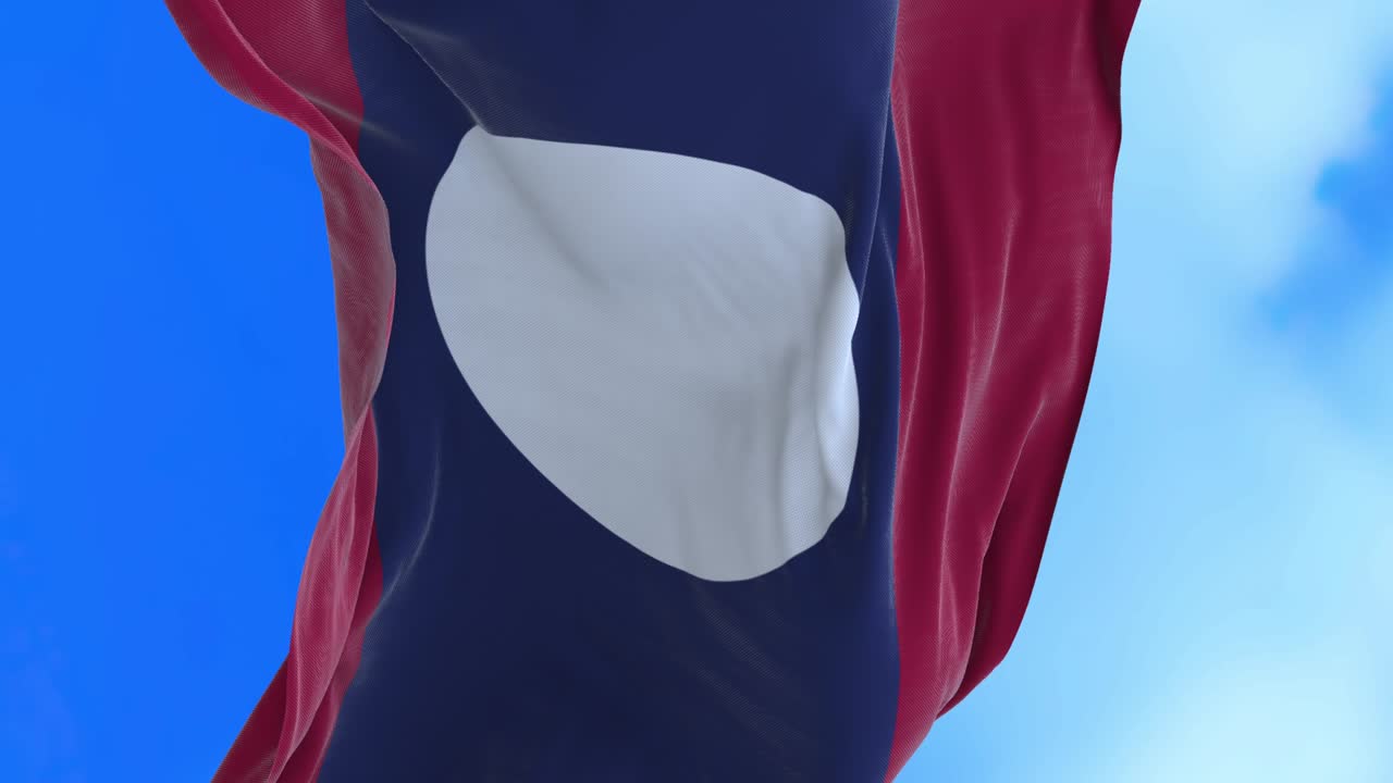 Loop continuo della bandiera del Laos
