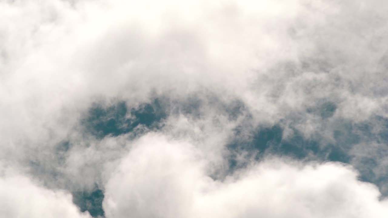 Fluffy White Clouds Blown By The Wind And Moving In The Sky In Tokyo, Japan. -wide shot