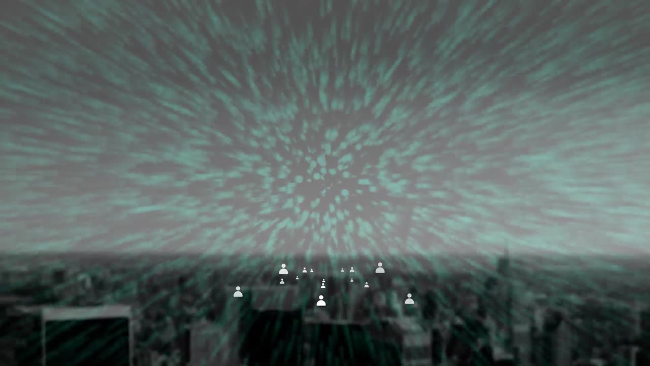 iconos de paisaje urbano y personas