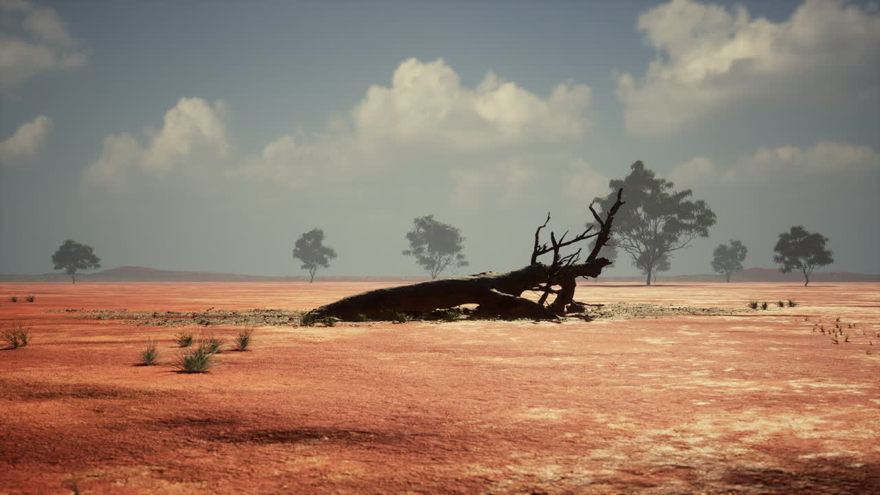 나미비아 의 열린 사바나 평야 에 있는 큰 아카시아 나무 들