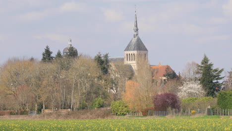 The-abbaye-de-Saint-Benoit-sur-Loire-or-Fleury-Abbey-in-the-Loire-Valley-of-France