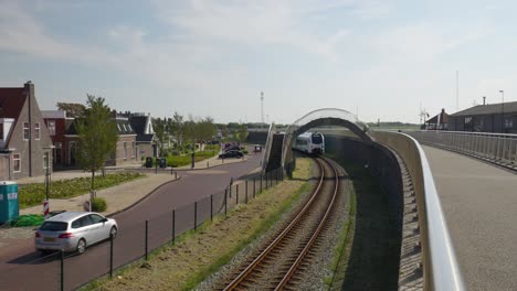 train passing through dutch town