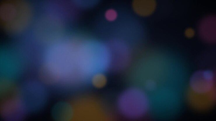 Sfondo astratto con luci bokeh colorate e bagliori soffusi