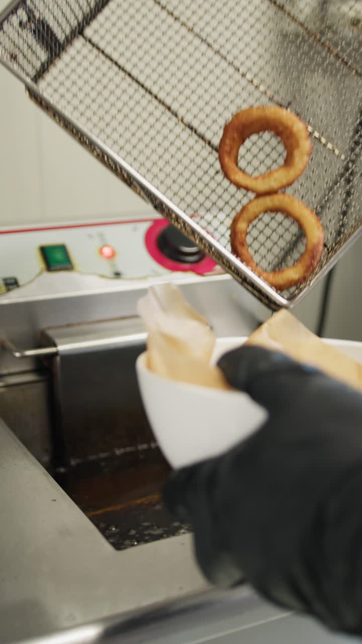 Onion Rings Cooked And Ready To Be Served