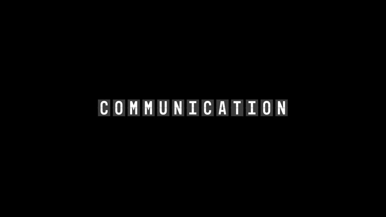 Flip board of text Communication 4k