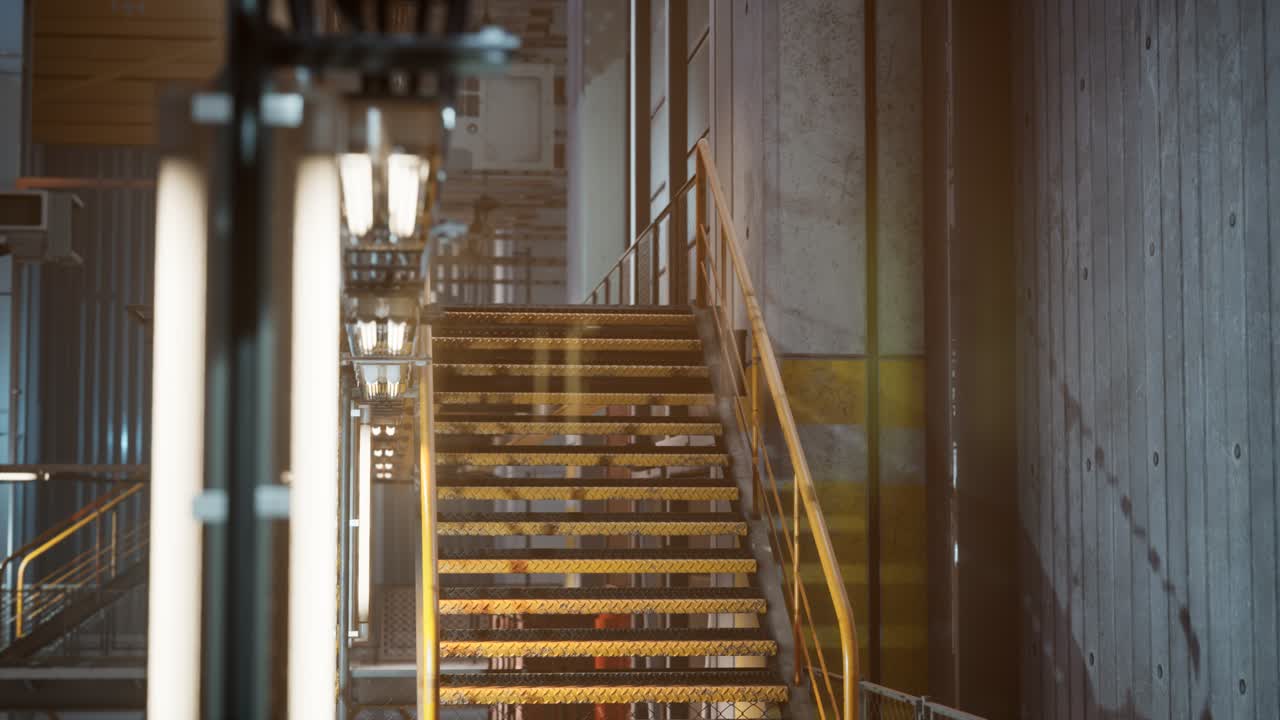 interior de una fábrica de automóviles con una línea de producción