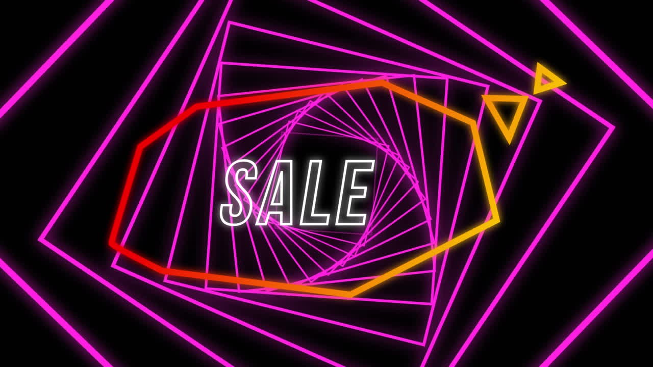 분홍색 나선 위에 오렌지색 연설 거품으로 판매 그래픽