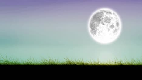 animation of full moon in night sky