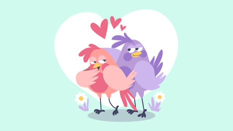 An-animation-of-Cute-birds-couple-illustrated