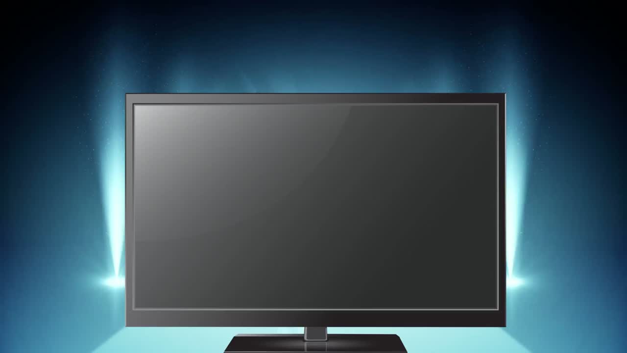 ⁇ 박이는 불빛이 있는 텔레비전