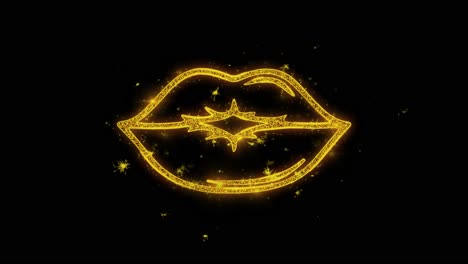 golden sparkle lips