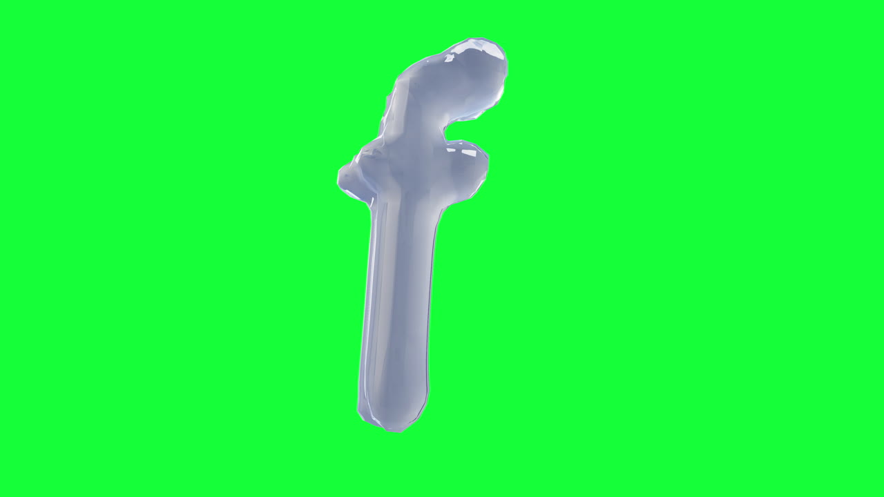 Isskulptur på grønn skjerm