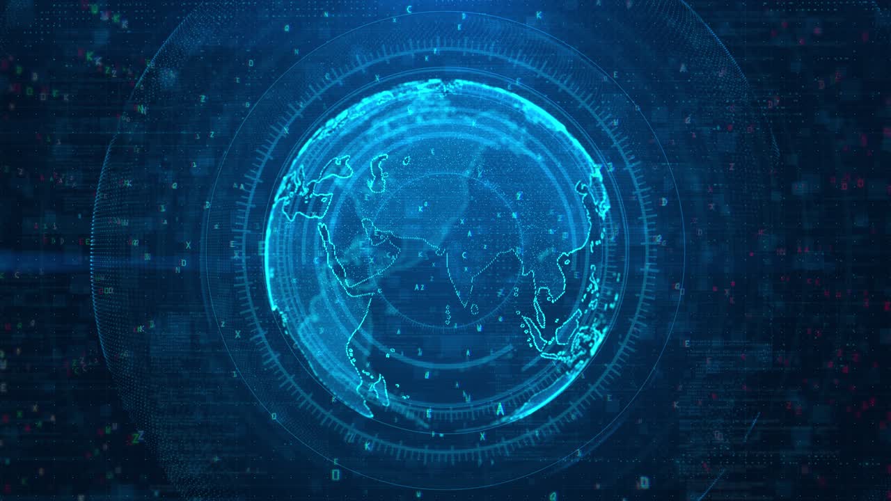 Communication technology global world network. Futuristic Earth Global communication concept