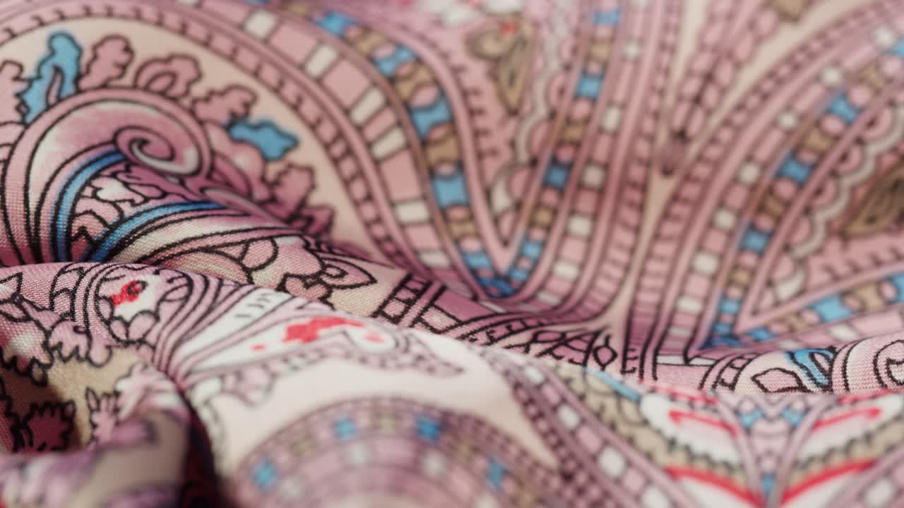 Close-up of paisley fabric