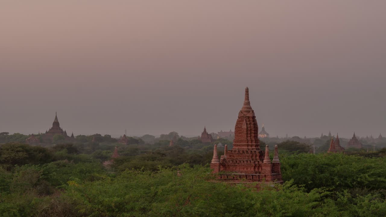 Ancient Temples of Bagan at Sunrise/Sunset