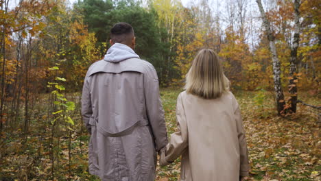 young couple in the nature