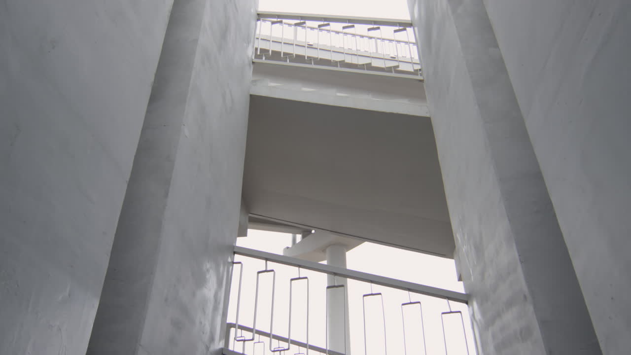 Parkour Athlete Doing Speed Vault on Urban Staircase