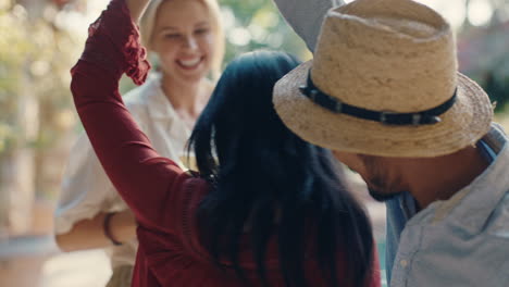 young-asian-man-dancing-with-beautiful-woman-at-summer-dance-party-friends-enjoying-summertime-social-gathering-having-fun-celebrating-on-sunny-day-4k-footage