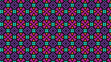 illustration seamless mosaic of the geometric ornament animation motion graphics scrolling right with pink flowers