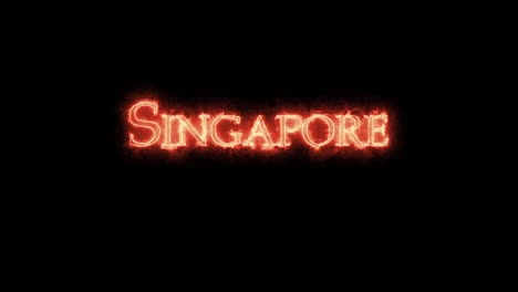 singapore written with fire. loop