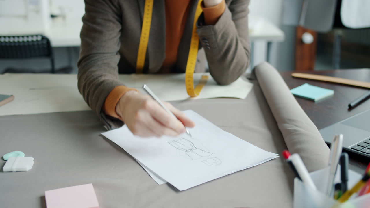 diseñador de moda en el trabajo