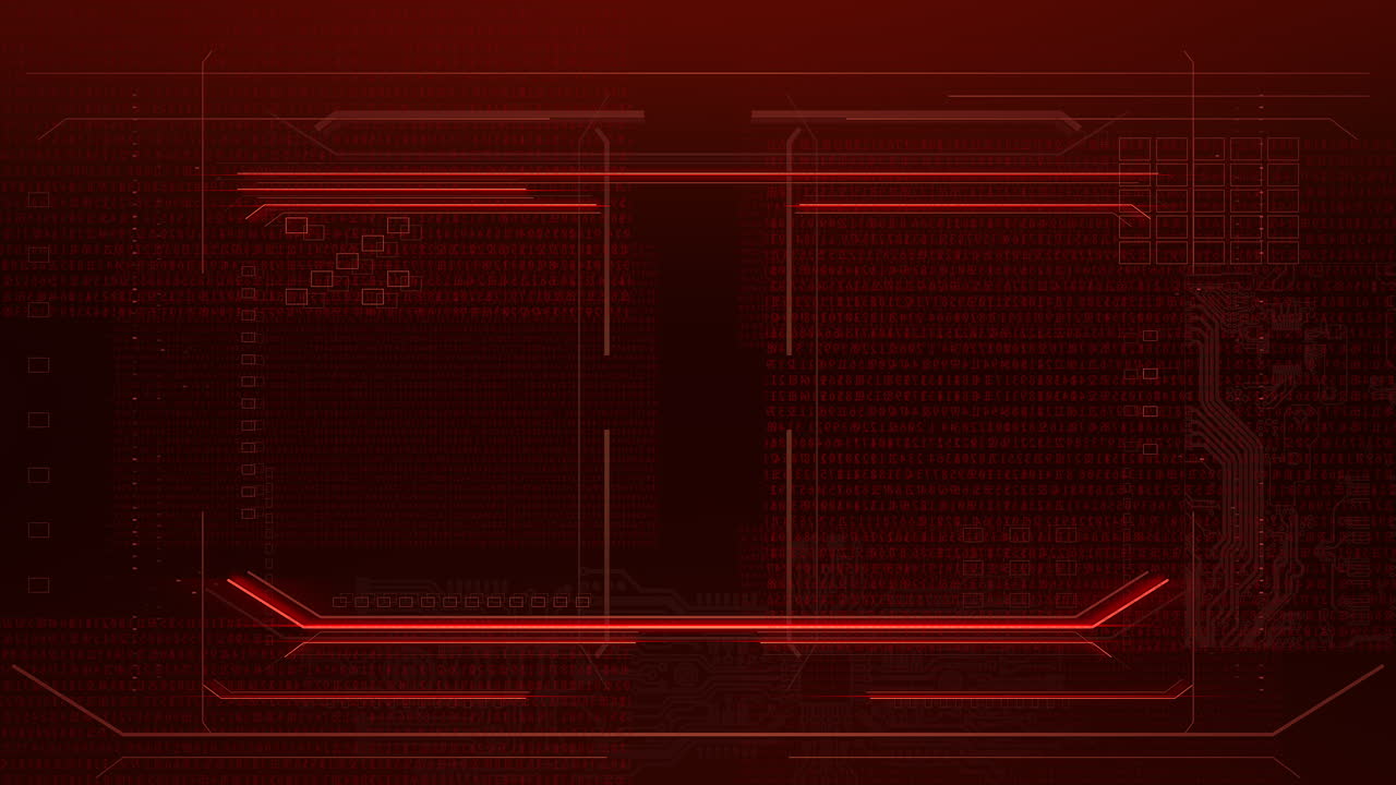 Cyberpunk animation background with computer matrix numbers and grid 1