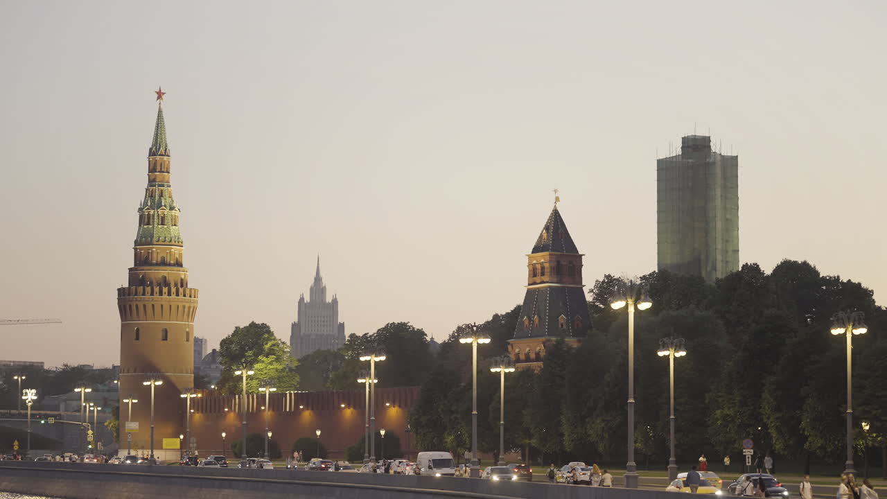 kremlin moscú vista al atardecer