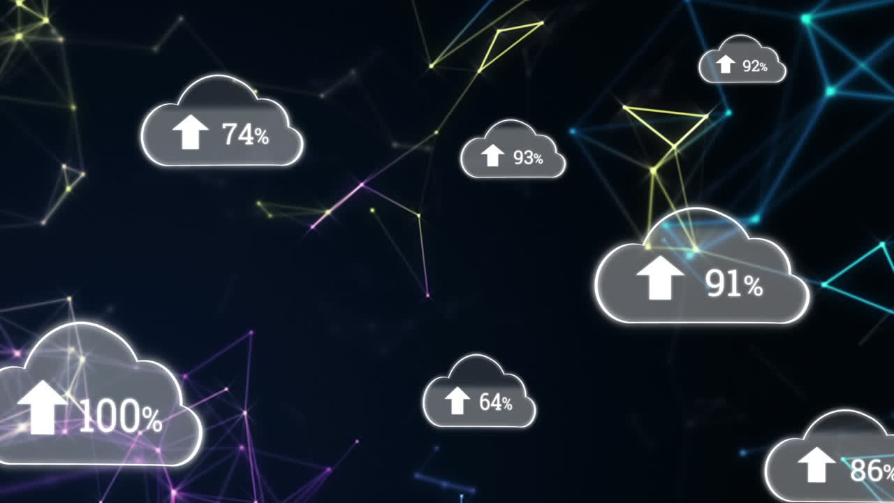 загружать облака прогресса и асимметричные линии