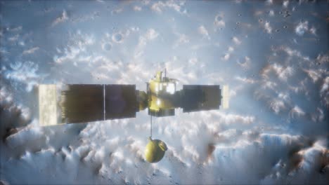 topógrafo global en órbita alrededor del planeta marte
