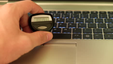 close up shot using two factor authentication on a laptop for secure logon