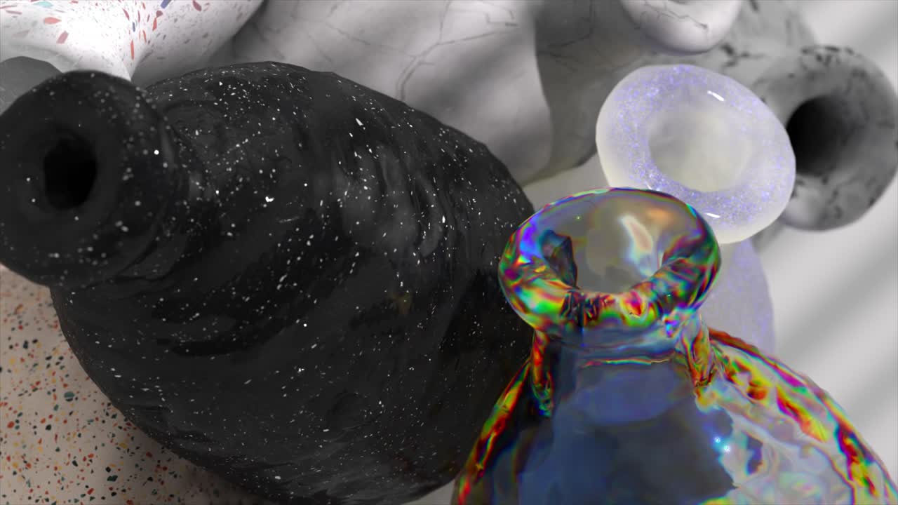 추상적인 꽃병 - 현대 미술