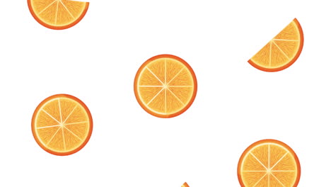 oranges citrus fruits pattern animation