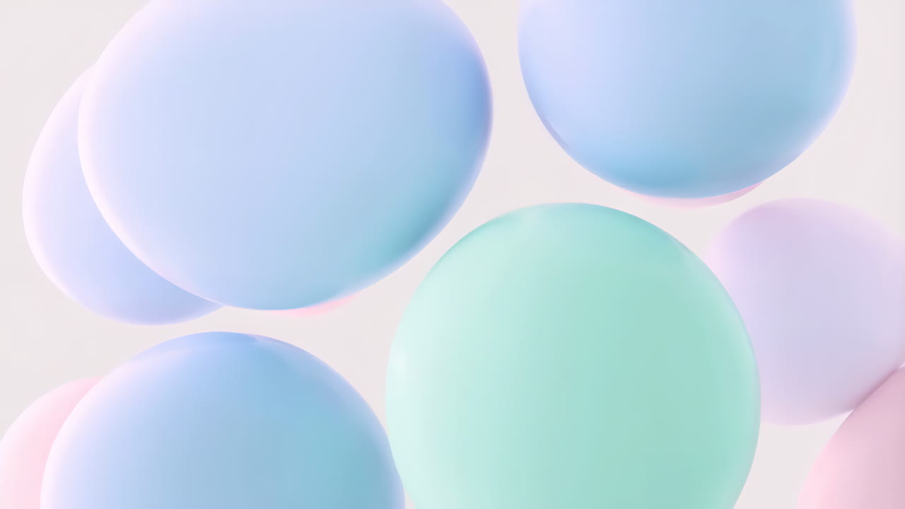 Pastel Colored Floating Spheres Background