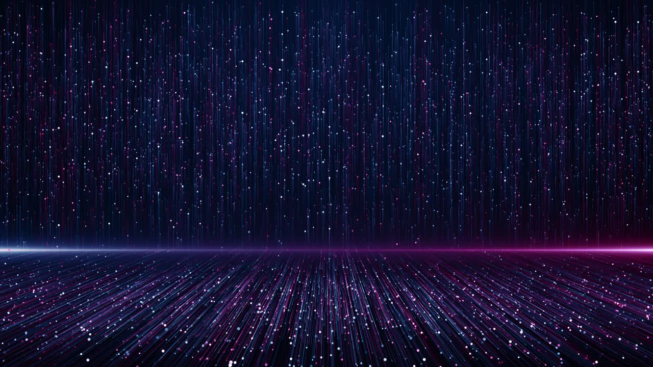 Particles blue pink event game trailer titles cinematic concert stage background loop