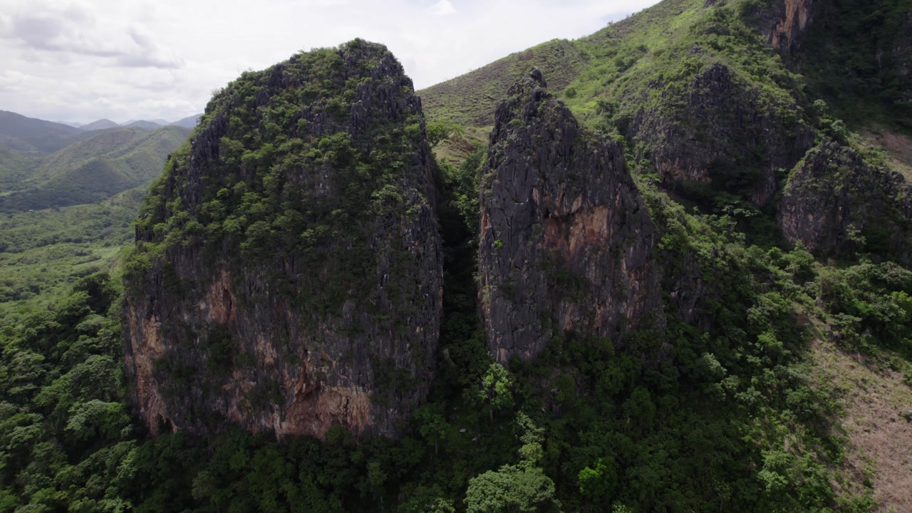 Aerial View of Monumento Natural Arístides and Los Morros