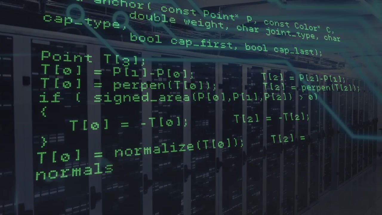 Animation af databehandling over servere