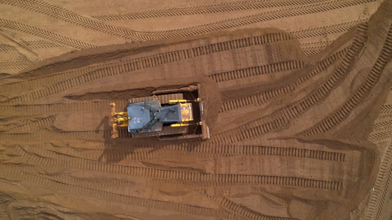 Bulldozer aerial view