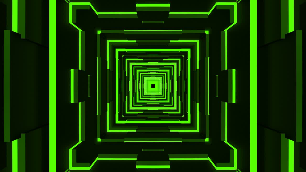 tecnología abstracta verde en bucle sin fin