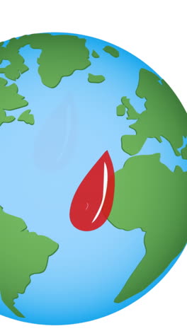 animation of drops of blood over glob
