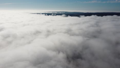 Mist-fog-clouds-from-above-aerial-view-over