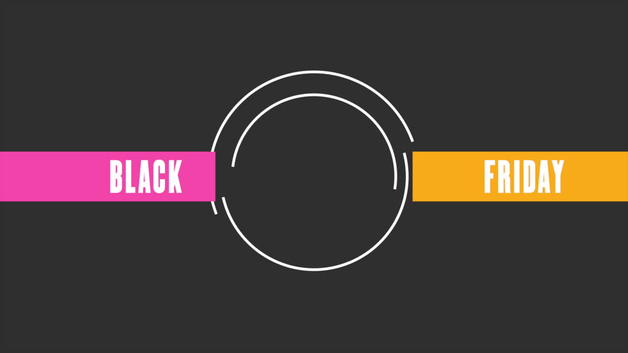 기하학적 라인 6이 있는 블랙 패션 및 미니멀리즘 배경의 애니메이션 소개 텍스트 블랙 프라이데이