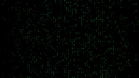 4k gradient, colorful binary code with lots of the number zero glowing and fading out loopable background video on a black screen  for stock market and exchange, data, big data, business finance, communication, internet, virtual reality concepts