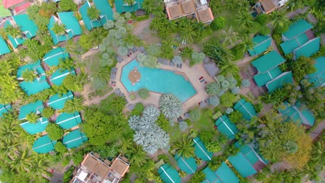 aerial view of a tropical resort