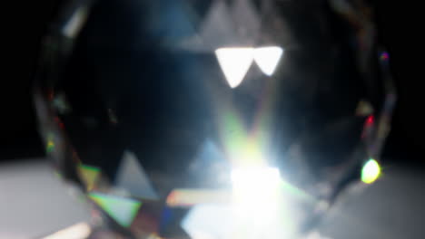 luz a través del cristal de vidrio