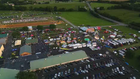 aerial drone view of fairgrounds